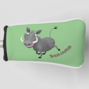 Sonnenafrikanische Warthos-Schwein-Cartoon-Illustr Golf Headcover