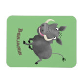 Sonnenafrikanische Warthos-Schwein-Cartoon-Illustr Magnet (Horizontal)