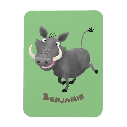 Sonnenafrikanische Warthos-Schwein-Cartoon-Illustr Magnet (Vertikal)