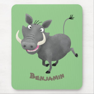 Sonnenafrikanische Warthos-Schwein-Cartoon-Illustr Mousepad