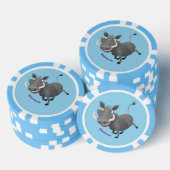 Sonnenafrikanische Warthos-Schwein-Cartoon-Illustr Pokerchips (Stapel)