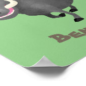 Sonnenafrikanische Warthos-Schwein-Cartoon-Illustr Poster (Ecke)