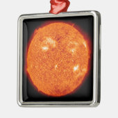 Sonnenaktivität auf der Sonne 3 Silbernes Ornament (Links)