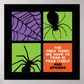 Sonnenangst vor Spider Arachnophobie Halloween Poster (Vorne)