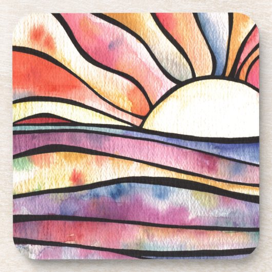 SONNENANLAGE AM MEER UNTERSETZER (Vorderseite)