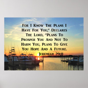 SONNENANLAGE AM SEE JEREMIAH 29:11 POSTER
