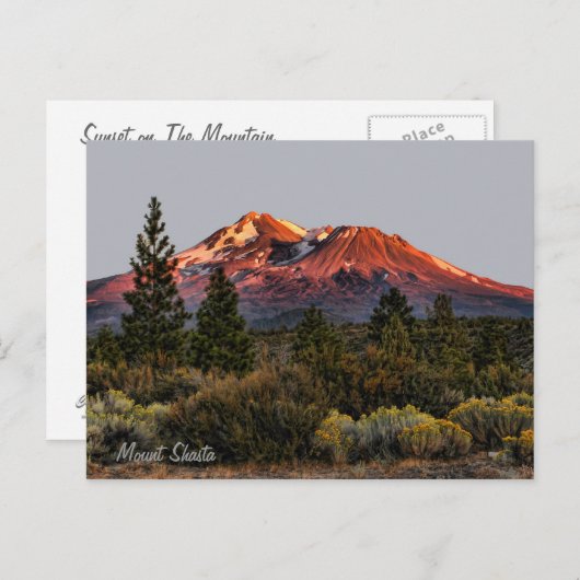 SONNENANLAGE AUF DEM BERG POSTKARTE (Vorne/Hinten)