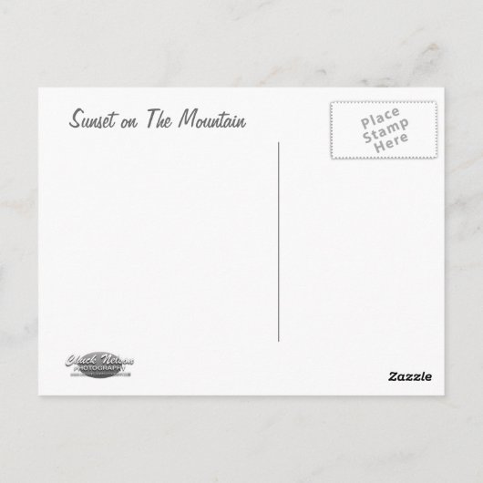 SONNENANLAGE AUF DEM BERG POSTKARTE (Rückseite)