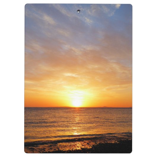 SONNENANLAGE ÜBER DEM MEER KLEMMBRETT (Rückseite)