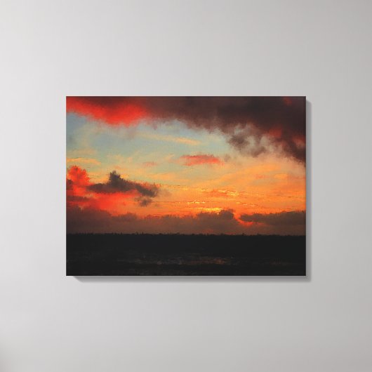 SONNENANLAGE ÜBER DEM MEER LEINWANDDRUCK (Vorderseite)