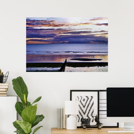 SONNENANLAGE ÜBER DEM MEER POSTER (Heimbüro)