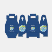 Sonnenastronaut im Weltraum und Cartoon der Erde Geschenkschachtel (Ungefaltet)