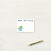 Sonnenastronaut im Weltraum und Cartoon der Erde Post-it Klebezettel (Auf Schreibtisch)