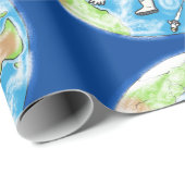 Sonnenastronaut in der Illustration des Cartoon im Geschenkpapier (Rolleneckpunkt)