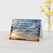 Sonnenaufgang4 Beileid Karte (Gelbe Blume)