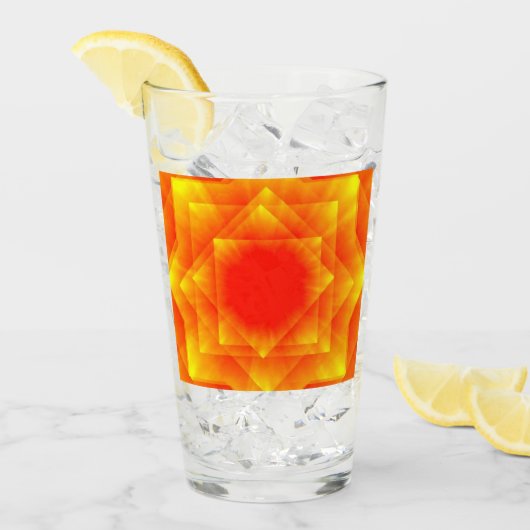 Sonnenaufgang 16oz Glas, Glas (Vorderseite Ice)