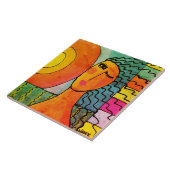 Sonnenaufgang Abstraktes Portrait einer Frau Fliese (Seite)