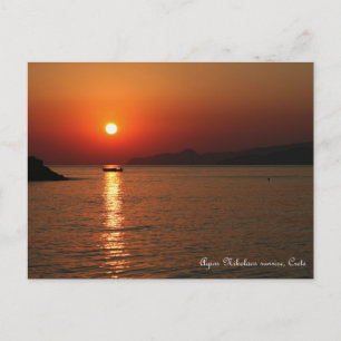 Sonnenaufgang Agios Nikolaos, Kreta Postkarte
