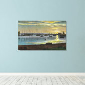 Sonnenaufgang am Alten Hafen Leinwanddruck (Insitu (Holzboden))