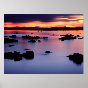 Sonnenaufgang am Black Point des Mono Lake Poster
