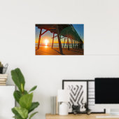 Sonnenaufgang am Bogue Inlet Pier Poster (Heimbüro)