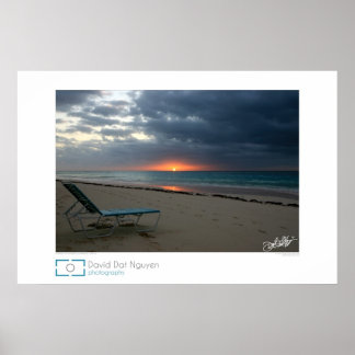 Sonnenaufgang am Elbow Beach, Bermuda Poster