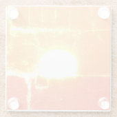 Sonnenaufgang am Feuer Glasuntersetzer (Rückseite)