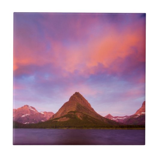 Sonnenaufgang am Gletscher Fliese (Vorderseite)