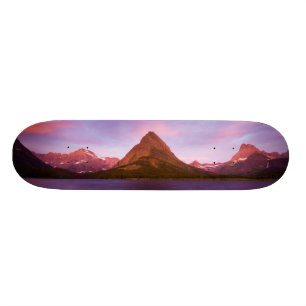 Sonnenaufgang am Gletscher Skateboard