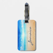 Sonnenaufgang am Jamaika Gepäckanhänger (Rückseite vertikal)