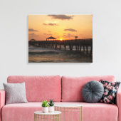 Sonnenaufgang am Juno Beach Pier Leinwanddruck (Insitu (Wohnzimmer))
