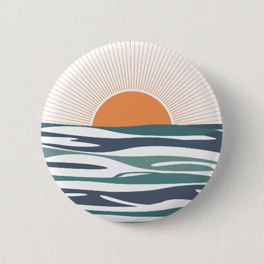 Sonnenaufgang am Meer Button (Vorderseite)