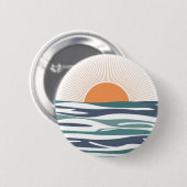 Sonnenaufgang am Meer Button (Vorne & Hinten)