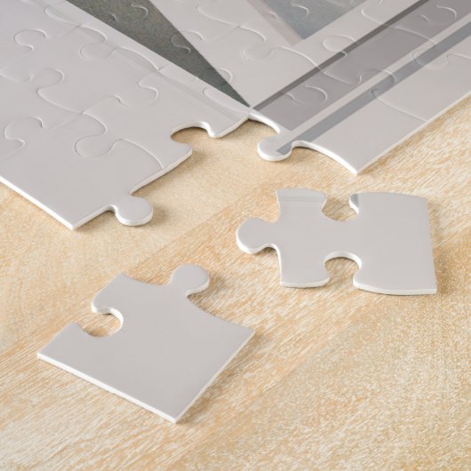 Sonnenaufgang am Meer durch das Fenster Puzzle (Seite)