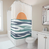 Sonnenaufgang am Meer Duschvorhang (Beispiel)