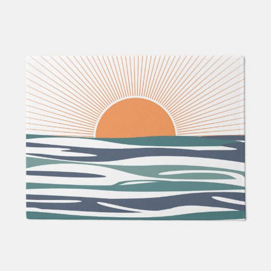 Sonnenaufgang am Meer Fußmatte (Vorderseite)
