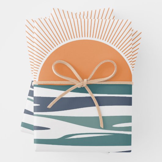 Sonnenaufgang am Meer Geschenkpapier Set (Beispiel)