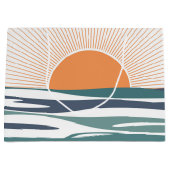 Sonnenaufgang am Meer Große Geschenktüte (Vorderseite)