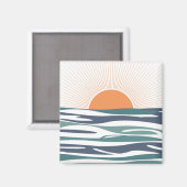Sonnenaufgang am Meer Magnet (Vorderseite/Rückseite)