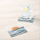 Sonnenaufgang am Meer Rechteckiger Pappuntersetzer (Vor Ort)