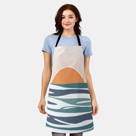 Sonnenaufgang am Meer Schürze (Getragen)