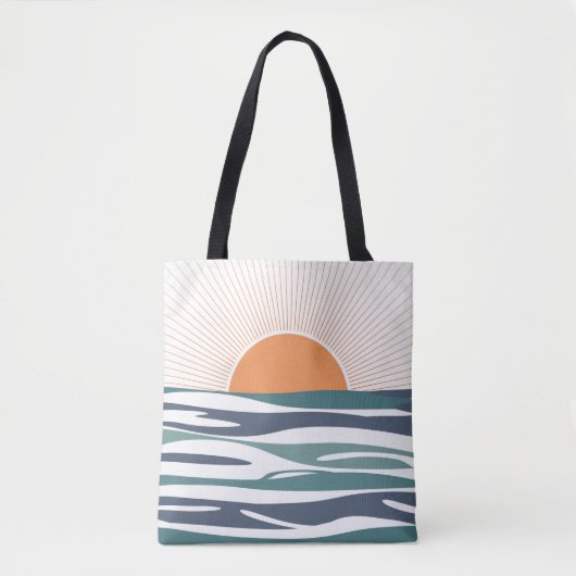 Sonnenaufgang am Meer Tasche (Vorderseite)