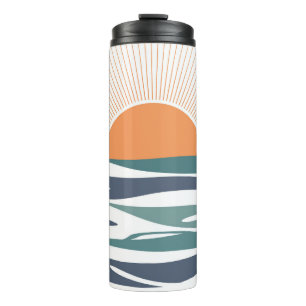 Sonnenaufgang am Meer Thermosbecher