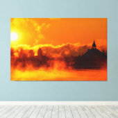 Sonnenaufgang am Morgen in Helsinki Leinwand Art (Insitu (Holzboden))