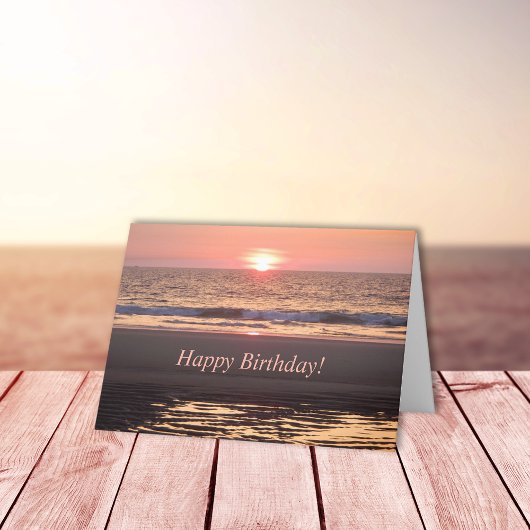 Sonnenaufgang am neuen Tag über dem Ozean Karte