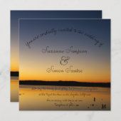 Sonnenaufgang am See Einladung (Vorne/Hinten)