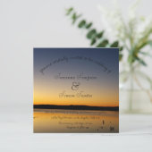 Sonnenaufgang am See Einladung (Stehend Vorderseite)