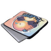 Sonnenaufgang am See mit majestätischer Silhouette Laptopschutzhülle (Vorne Knopf)