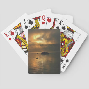 Sonnenaufgang am See Spielkarten