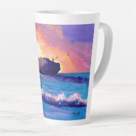 Sonnenaufgang am Shipwreck Beach Latte Tasse